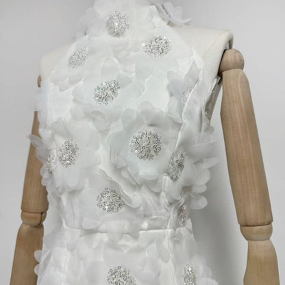 Cherry Blossom Mini Dress in White