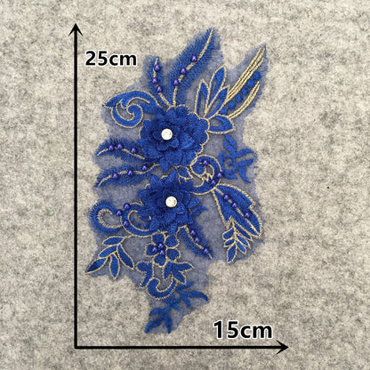 Three-dimensional embroidered polyester collar floral decoration, hollow lace floral DIY sewing lace collar clothing accessories