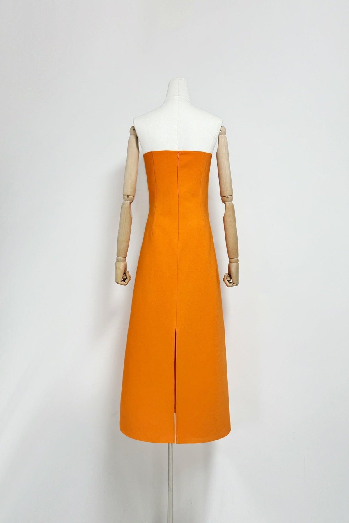 suzanne Appliqué Floral Bustier Maxi Dress in orange