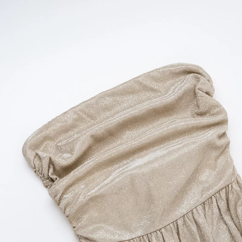Marissa Midi Dress - Gold Sparkle