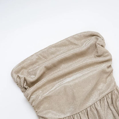 Marissa Midi Dress - Gold Sparkle