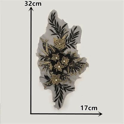 High quality rhinestones, flower embroidery, DIY lace, mesh, lace, collar, sewing, decoration, clothing, accessories