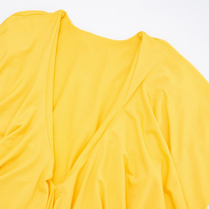 Hathay Ruffle Mini Dress - Yellow