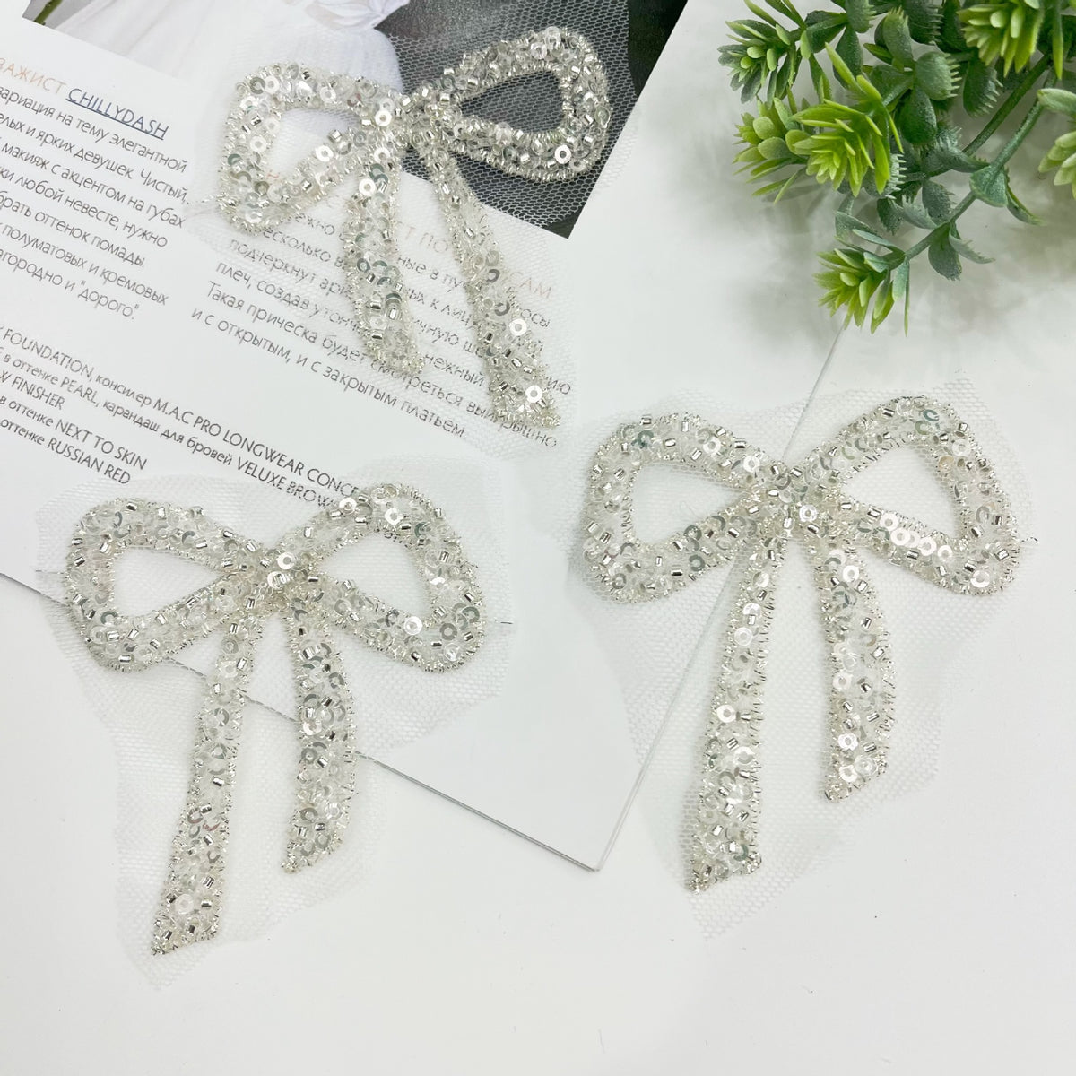 DIY accessories: butterfly headpiece, hair ornament, floral piece, bow, lace, beaded fabric sticker, children's shoes, hats, and luggage, 6.5*8