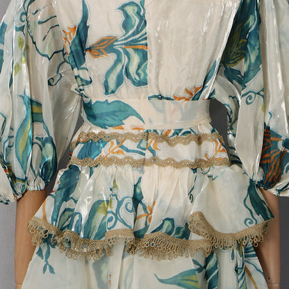White Semi-Sheer Organza or Lightweight Silk A-Line Tiered Maxi Dress