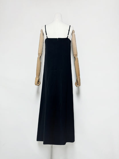 kristin Buttercup Embroidered Maxi Dress in Black