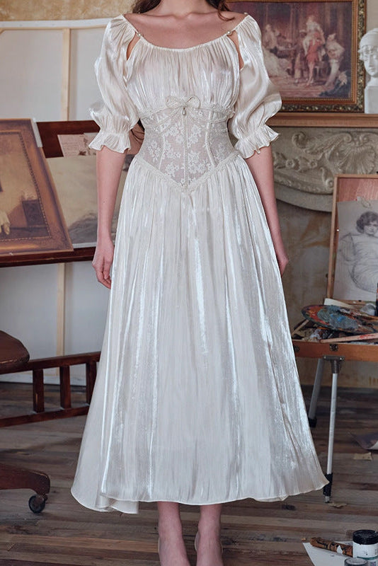 Spot LaceMa French court style lace dress