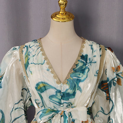 White Semi-Sheer Organza or Lightweight Silk A-Line Tiered Maxi Dress