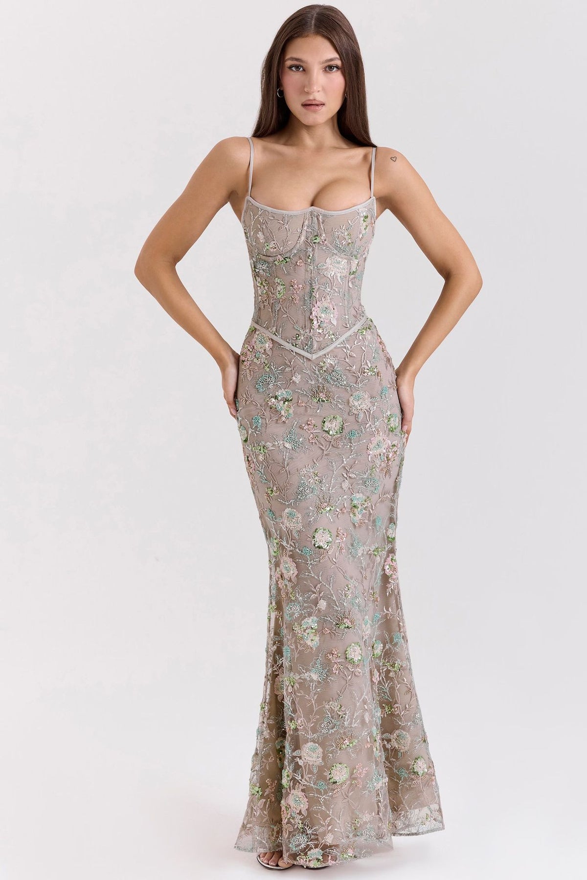 Sabina sexy and elegant strapless backless maxi dress