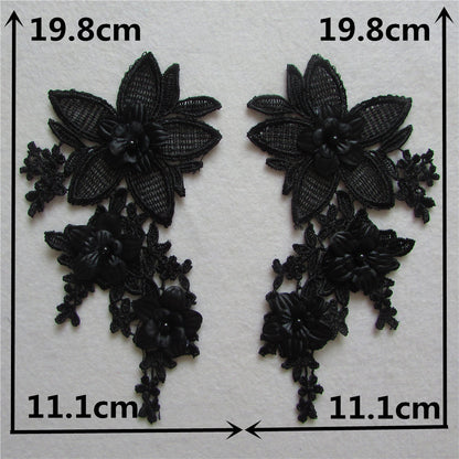Computerized embroidery lace collar pair flower handmade DIY imitation pearl lace clothing accessories appliqué spot wholesale