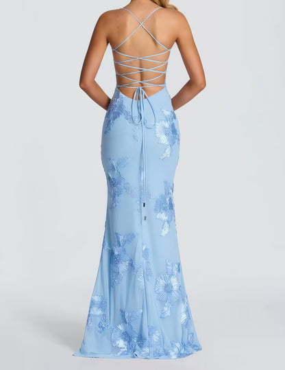 Nefertiti Maxi Dress-Light blue