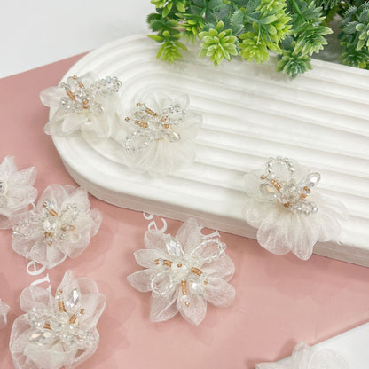 Super fairy three-dimensional flower flower piece, bridal headdress, veil, handmade DIY accessories, materials, women's clothing, flower appliqués, accessories