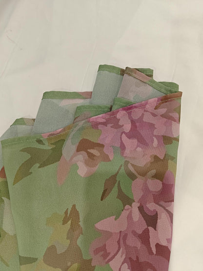 olive green chiffon a-line dress