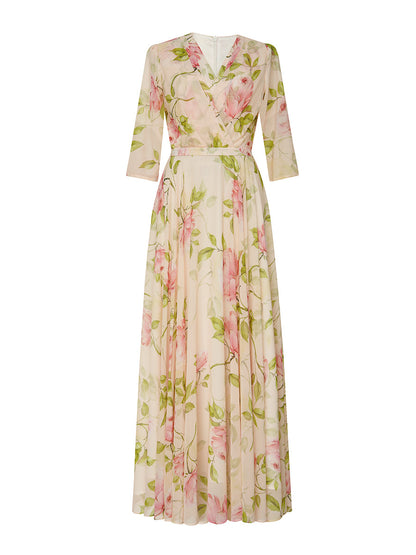 floral printed midi dress