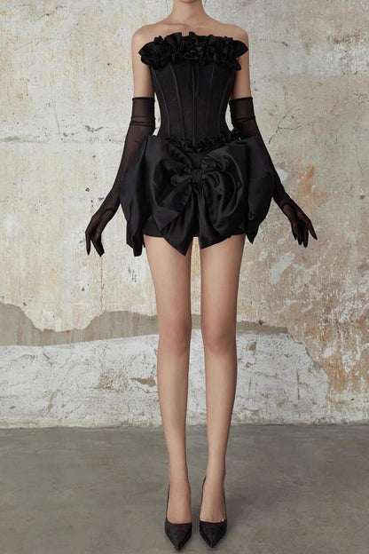 patricia Flower Bow Corset Skirt Set