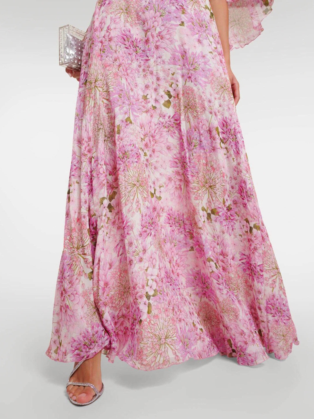 pink floral  maxi dress