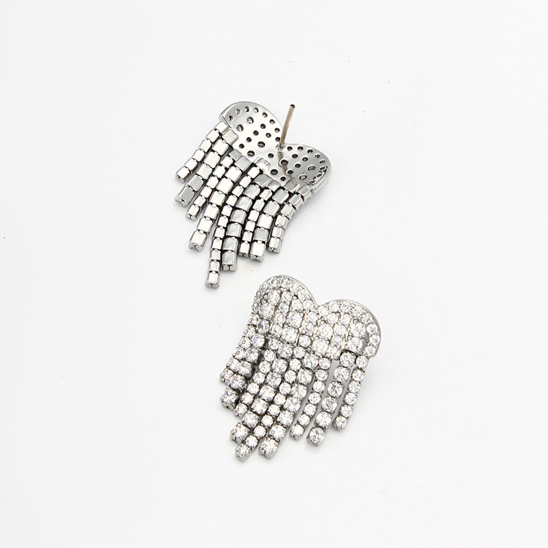 Heart Tassel Earrings