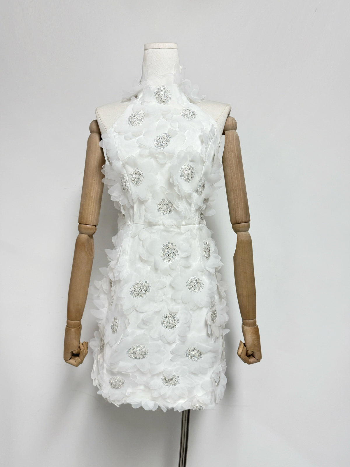 Cherry Blossom Mini Dress in White