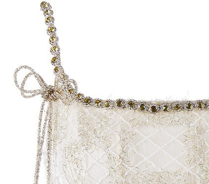 beige Square Collar Sleeveless lace cocktail Dress