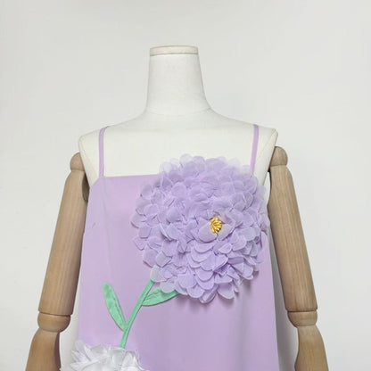 kristin Buttercup Embroidered Maxi Dress in Purple