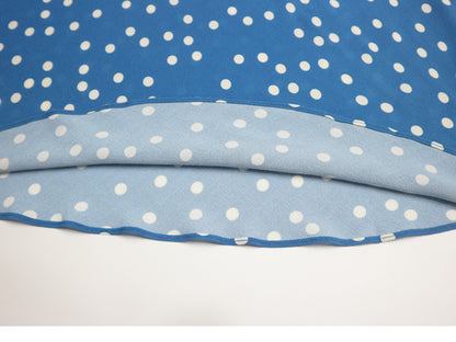 lyuba polka dot Lace-trimmed V-neck maxi dress in blue
