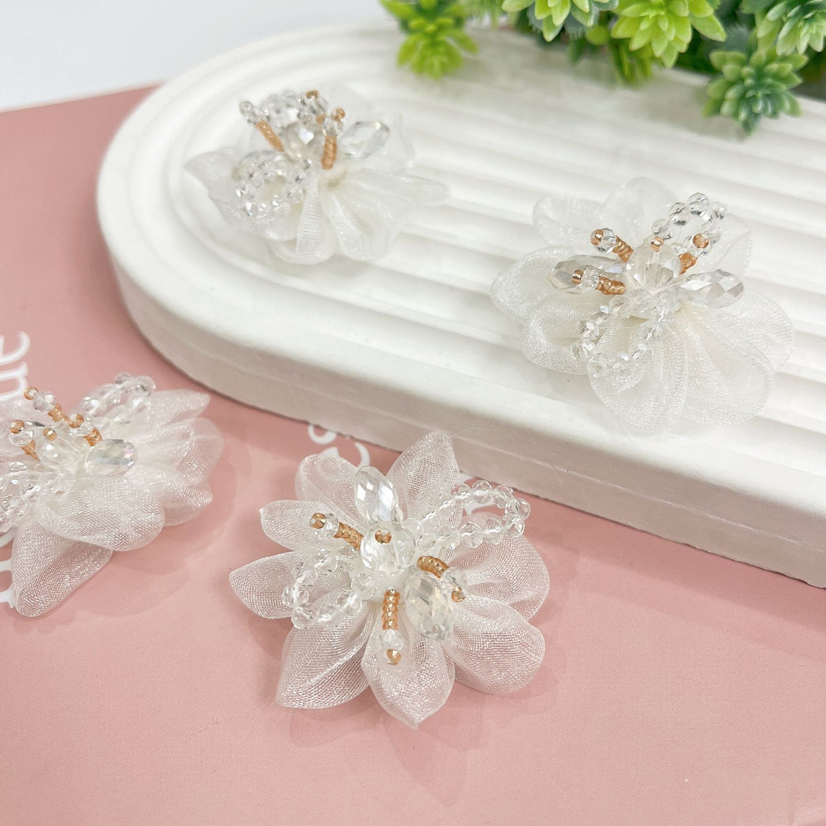 Super fairy three-dimensional flower flower piece, bridal headdress, veil, handmade DIY accessories, materials, women's clothing, flower appliqués, accessories