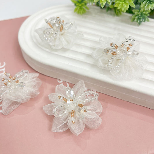 Super fairy three-dimensional flower flower piece, bridal headdress, veil, handmade DIY accessories, materials, women's clothing, flower appliqués, accessories