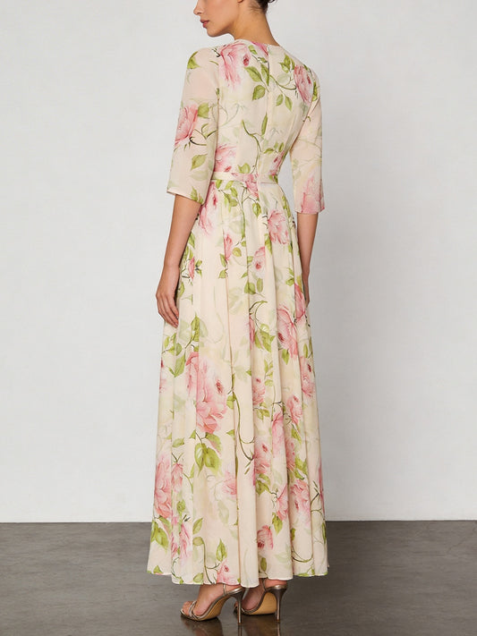floral printed midi dress