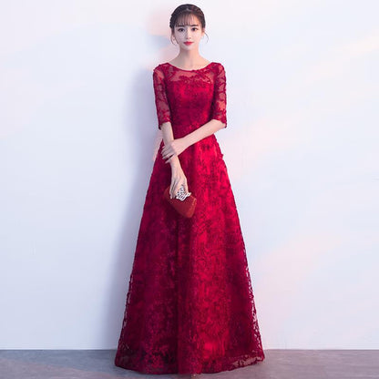 Queena Elegant  Evening Gown maxi dress— Champagne