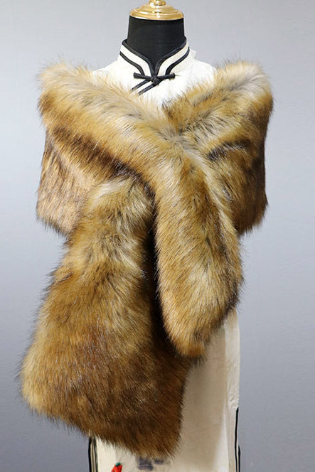victoria Faux Fur Shawl