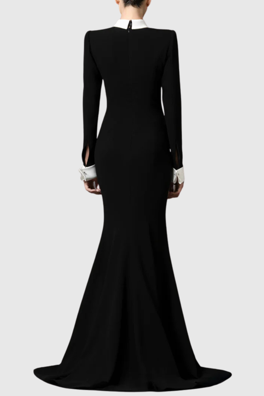 lorraine Tie Crystal Embellished Maxi Dress - black