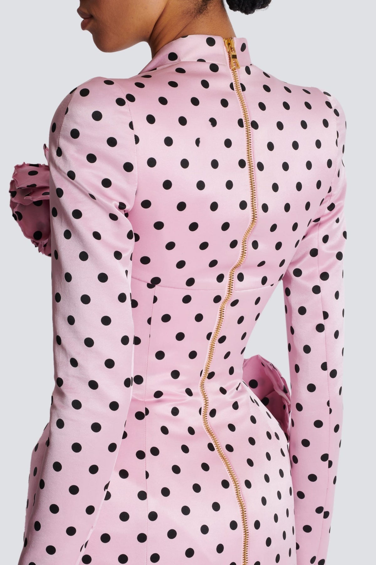 Ostelle Polka Dots Satin Mini Dress