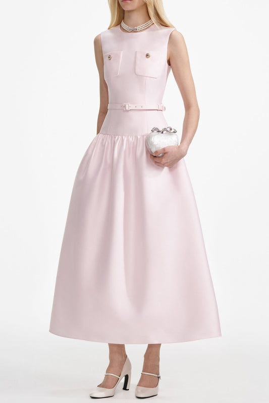 jocelyn Bowknot-Side Bandage Strapless maxi Dress in black