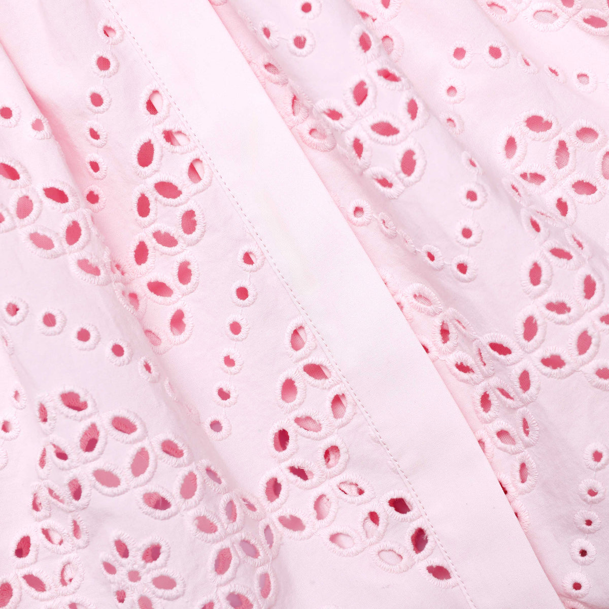 cheryl Pink Cotton Broderie Mini Dress