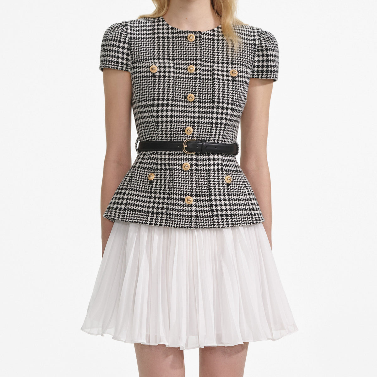 Houndstooth Mini Dress
