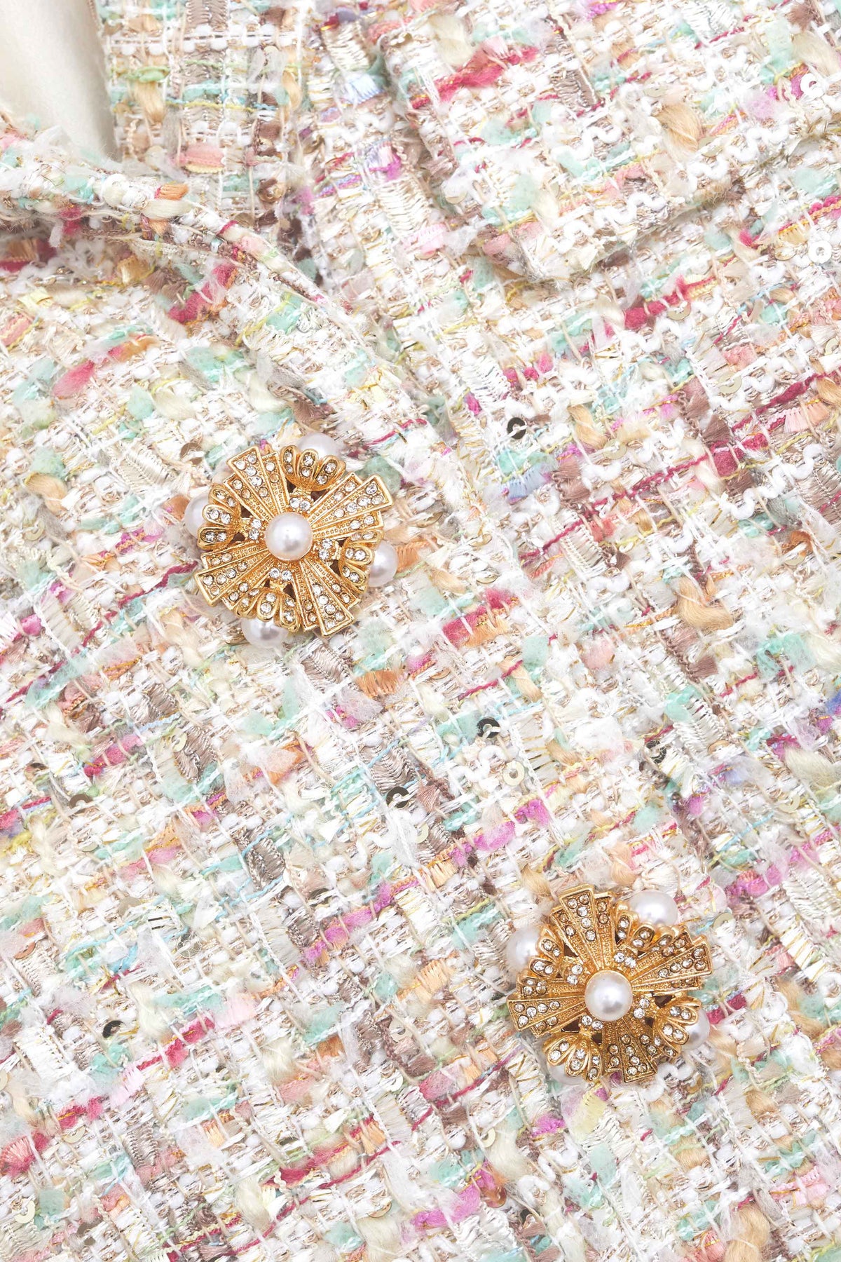 Pastel Boucle Tailored Mini Dress