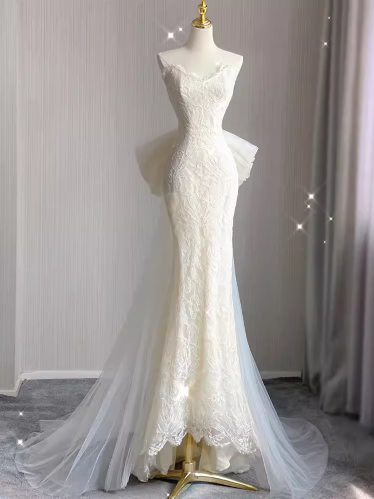 Mermaid White Maxi Dress