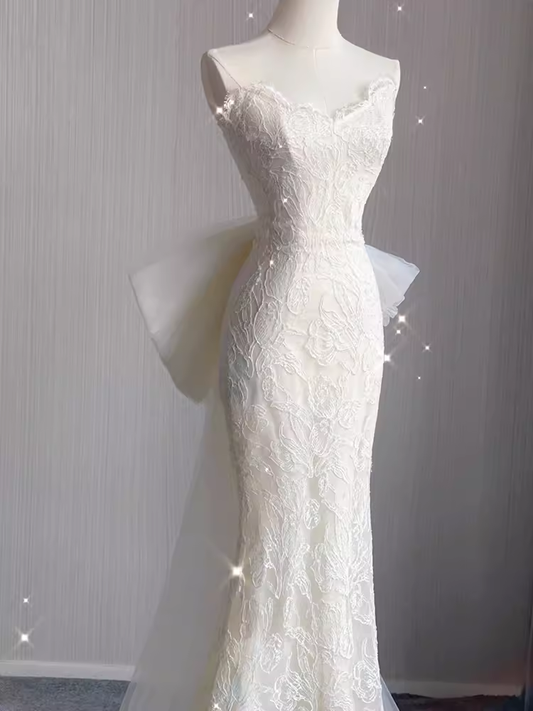 Mermaid White Maxi Dress