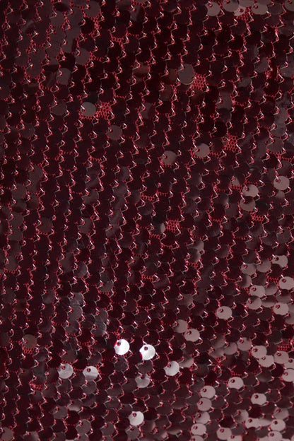 Wine Sequin Mini Dress