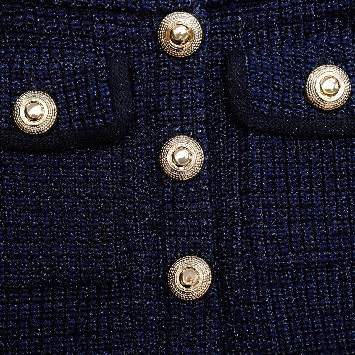 knit peplum maxi dress in dark blue