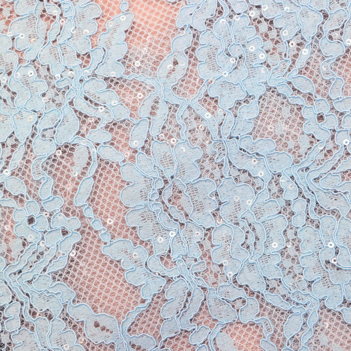 carol lace embellished top in blue