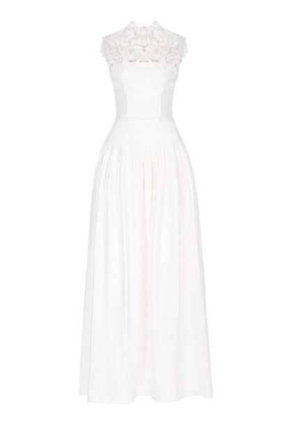 Floral Lace Sleeveless Maxi Dress