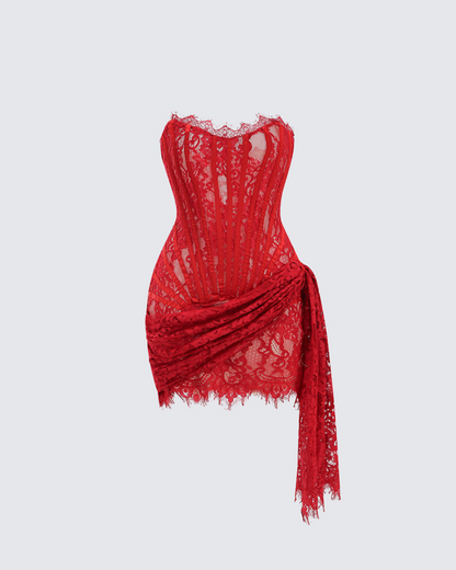 ANGEL Corset Draped Mini Dress