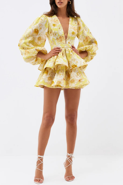 Ricardo Floral Print Mini Dress