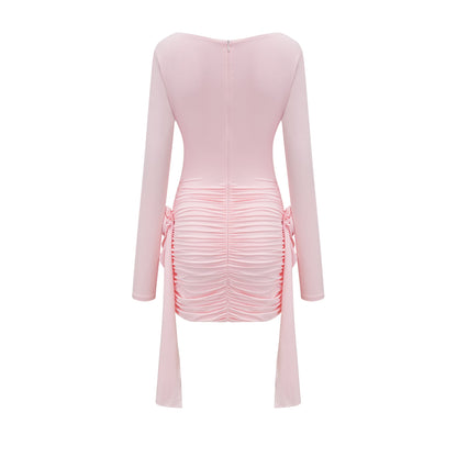 Chloé pink long-sleeved floral dress