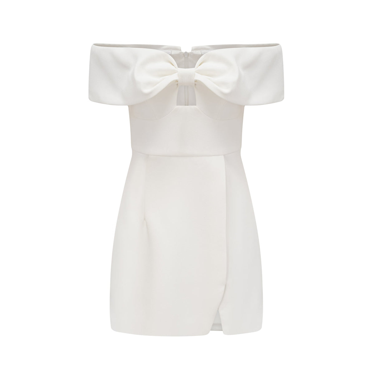 Victoire bow-detail off-shoulder dress