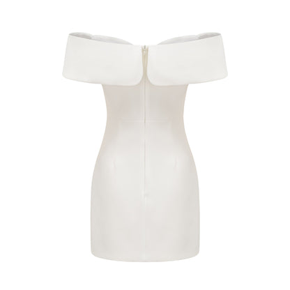 Victoire bow-detail off-shoulder dress