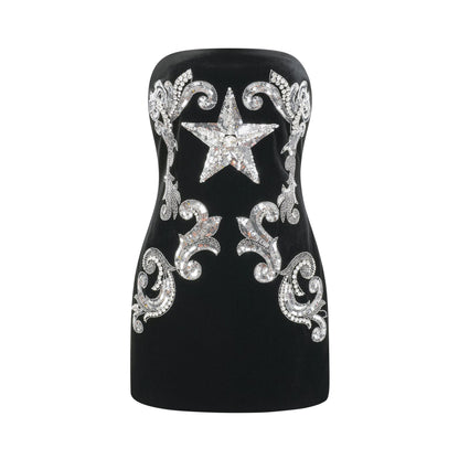 Jamiah embroidered-star mini dress
