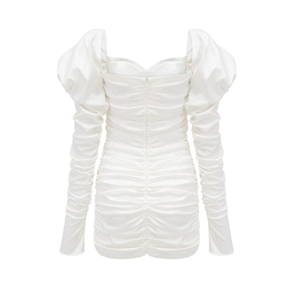 Avalon crystal ruched mini dress