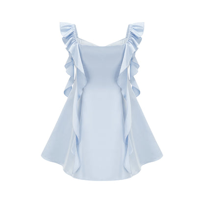 Reno embellished cowl-neck mini dress